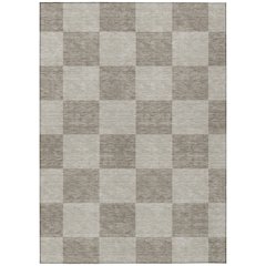 Machine Washable Indoor/Outdoor Chantille ACN2345 Brown 3' x 5' Rug