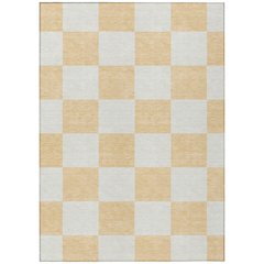 Machine Washable Indoor/Outdoor Chantille ACN2345 Orange 3' x 5' Rug