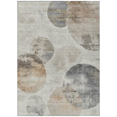 Machine Washable Indoor/Outdoor Chantille ACN2346 Brown 3' x 5' Rug