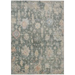Machine Washable Indoor/Outdoor Chantille ACN2355 Green 3' x 5' Rug