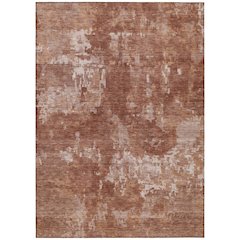 Machine Washable Indoor/Outdoor Chantille ACN2361 Orange 3' x 5' Rug