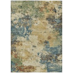 Machine Washable Indoor/Outdoor Chantille ACN2363 Brown 3' x 5' Rug