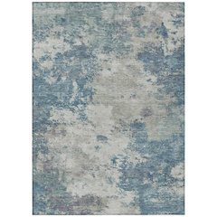 Machine Washable Indoor/Outdoor Chantille ACN2363 Blue 3' x 5' Rug