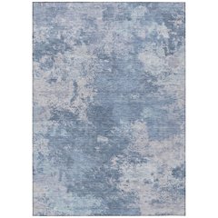 Machine Washable Indoor/Outdoor Chantille ACN2364 Blue 3' x 5' Rug
