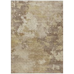 Machine Washable Indoor/Outdoor Chantille ACN2367 Gold 3' x 5' Rug