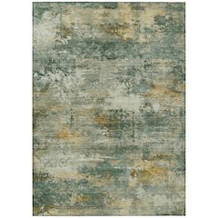 Machine Washable Indoor/Outdoor Chantille ACN2368 Green 3' x 5' Rug