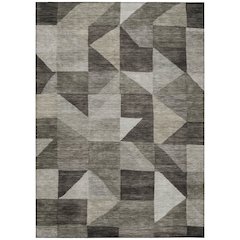 Machine Washable Indoor/Outdoor Chantille ACN2373 Brown 3' x 5' Rug