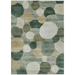 Machine Washable Indoor/Outdoor Chantille ACN2375 Green 3' x 5' Rug