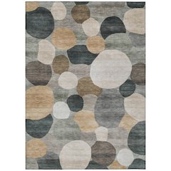 Machine Washable Indoor/Outdoor Chantille ACN2375 Brown 3' x 5' Rug