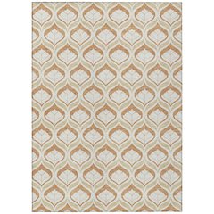 Machine Washable Indoor/Outdoor Chantille ACN2379 Orange 3' x 5' Rug