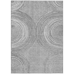 Machine Washable Indoor/Outdoor Chantille ACN2380 Gray 3' x 5' Rug