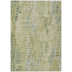 Machine Washable Indoor/Outdoor Chantille ACN2382 Green 3' x 5' Rug