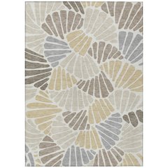 Machine Washable Indoor/Outdoor Chantille ACN2384 Brown 3' x 5' Rug