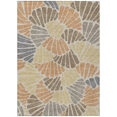 Machine Washable Indoor/Outdoor Chantille ACN2384 Orange 3' x 5' Rug