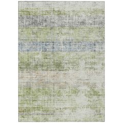 Machine Washable Indoor/Outdoor Chantille ACN2388 Green 3' x 5' Rug