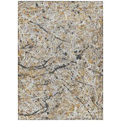 Machine Washable Indoor/Outdoor Chantille ACN2389 Brown 3' x 5' Rug