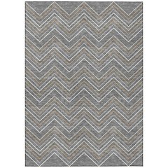 Machine Washable Indoor/Outdoor Chantille ACN2391 Gray 3' x 5' Rug