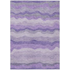 Machine Washable Indoor/Outdoor Chantille ACN2397 Purple 3' x 5' Rug