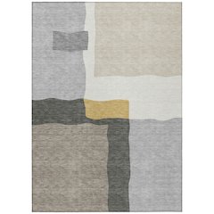 Machine Washable Indoor/Outdoor Chantille ACN2400 Gray 3' x 5' Rug