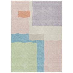 Machine Washable Indoor/Outdoor Chantille ACN2400 Pink 3' x 5' Rug