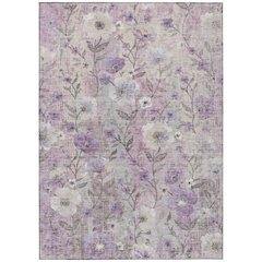 Machine Washable Indoor/Outdoor Chantille ACN2403 Purple 3' x 5' Rug