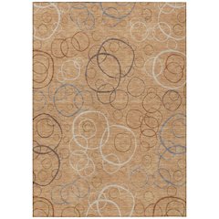 Machine Washable Indoor/Outdoor Chantille ACN2408 Orange 3' x 5' Rug
