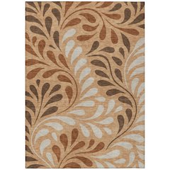 Machine Washable Indoor/Outdoor Chantille ACN2411 Orange 3' x 5' Rug