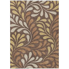 Machine Washable Indoor/Outdoor Chantille ACN2411 Brown 3' x 5' Rug