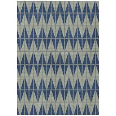Machine Washable Indoor/Outdoor Chantille ACN2415 Blue 3' x 5' Rug