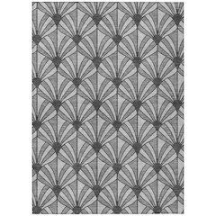 Machine Washable Indoor/Outdoor Chantille ACN2426 Gray 3' x 5' Rug