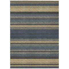 Machine Washable Indoor/Outdoor Chantille ACN2427 Blue 3' x 5' Rug