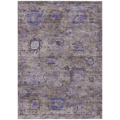 Machine Washable Indoor/Outdoor Chantille ACN2429 Brown 3' x 5' Rug