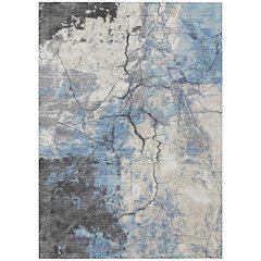 Machine Washable Indoor/Outdoor Chantille ACN2431 Blue 3' x 5' Rug
