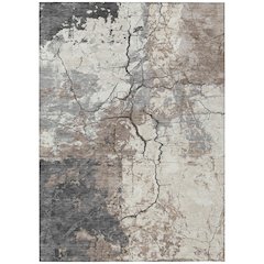 Machine Washable Indoor/Outdoor Chantille ACN2431 Brown 3' x 5' Rug
