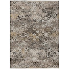 Machine Washable Indoor/Outdoor Chantille ACN2433 Brown 3' x 5' Rug