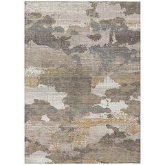 Machine Washable Indoor/Outdoor Chantille ACN2434 Brown 3' x 5' Rug