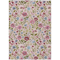 Machine Washable Indoor/Outdoor Chantille ACN2438 Pink 3' x 5' Rug