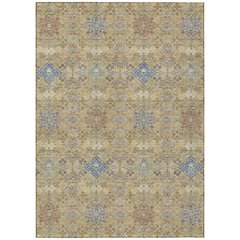 Machine Washable Indoor/Outdoor Chantille ACN2440 Gold 3' x 5' Rug