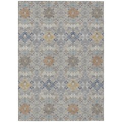 Machine Washable Indoor/Outdoor Chantille ACN2440 Gray 3' x 5' Rug
