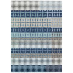 Machine Washable Indoor/Outdoor Chantille ACN2445 Blue 3' x 5' Rug