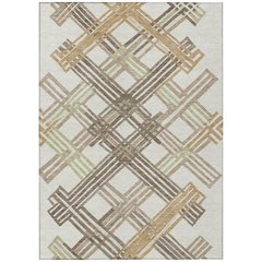 Machine Washable Indoor/Outdoor Chantille ACN2452 Ivory 3' x 5' Rug