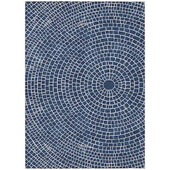 Machine Washable Indoor/Outdoor Chantille ACN2455 Blue 3' x 5' Rug