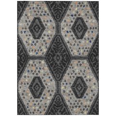 Machine Washable Indoor/Outdoor Chantille ACN2457 Gray 3' x 5' Rug