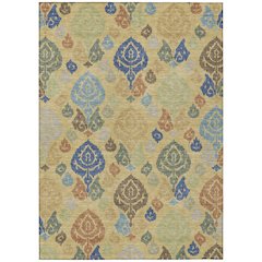 Machine Washable Indoor/Outdoor Chantille ACN2460 Gold 3' x 5' Rug