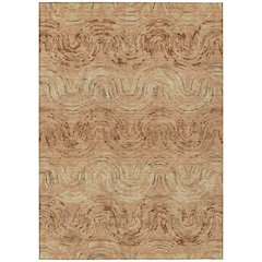 Machine Washable Indoor/Outdoor Chantille ACN2461 Orange 3' x 5' Rug