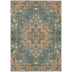 Machine Washable Indoor/Outdoor Chantille ACN2463 Orange 3' x 5' Rug