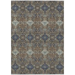 Machine Washable Indoor/Outdoor Chantille ACN2477 Brown 3' x 5' Rug