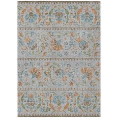 Machine Washable Indoor/Outdoor Chantille ACN2480 Gray 3' x 5' Rug