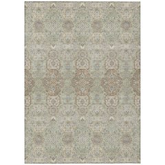 Machine Washable Indoor/Outdoor Chantille ACN2483 Green 3' x 5' Rug