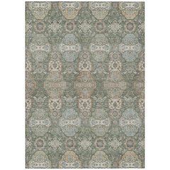 Machine Washable Indoor/Outdoor Chantille ACN2484 Green 3' x 5' Rug